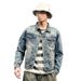 Loom Men's Trendy Slim Fit Coat Top European And American Street Style Retro Plus Size Loose Denim Jacket For Men Autumn_mkmklike.com