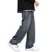 2025 New Loose Straight Long Washed Vintage Retro Jeans Men High Street Wide Leg Versatile Casual Pants_mkmklike.com