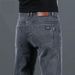 Men's High-Waisted Stretch Jeans - Relaxed Straight Leg Comfort Trousers For All-Day Wear_mkmklike.com