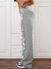 K Ripped Jeans High Waisted Straight Leg Versatile Loose Denim Pants For Women_mkmklike.com