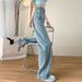 Women's High-Waisted Slim Fit Jeans Summer Thin Loose Wide Leg Pants Straight Leg Petite New Style 2026_mkmklike.com