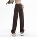 American Retro-style Coffee-colored Wide-leg Jeans For Women, New Autumn 2025 Collection, High-waisted Straight-leg_mkmklike.com