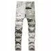 Men's Distressed Straight Leg Jeans With Ombre Tie-Dye Wash, Vintage Denim Pants For Casual Streetwear_mkmklike.com