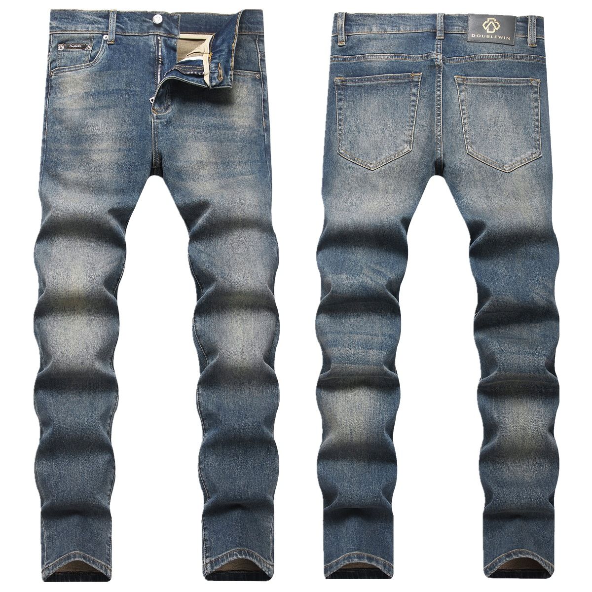 Men's Slim Fit Stretch Jeans - Vintage Washed Denim Pants, Comfortable & Stylish For Casual Wear Fashion Trends_mkmklike.com