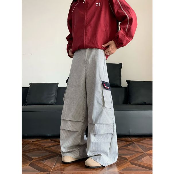Men's Clothing Striped Work Jeans Retro Striped Workwear Jeans For Men & Women - Loose Fit Comfortable Straight-Leg Denim Pants With Vintage Style_mkmklike.com