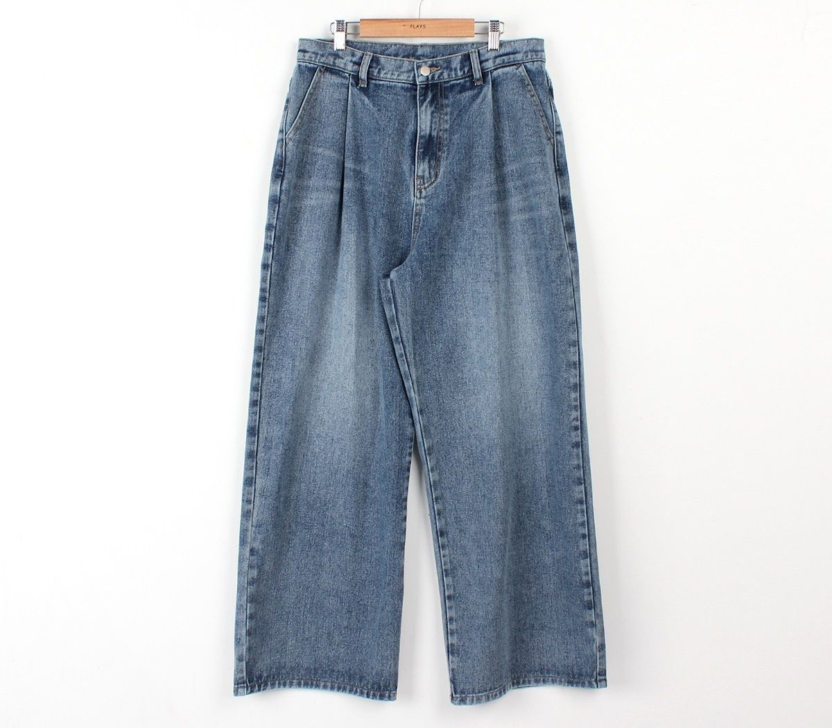 Pulse American High Street Retro Jeans Men Spring Summer Washed Versatile Casual Trendy Brand Wide Leg Long Pants_mkmklike.com