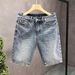 Men's Slim-Fit Stretch Denim Shorts – Korean Street Style 5-Inch Inseam Summer Shorts With Tapered Leg (28-36) – Lightweight & Breathable_mkmklike.com