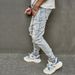 Men's 2024 NEW vintage ripped jeans slim stretch trend personality pants and trousers_mkmklike.com