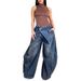Vintage Distressed Washed Denim Jeans For Women Reverse Waistbands Available On Marketplaces_mkmklike.com