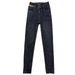 Women's High-Waisted Skinny Jeans – Stretch Fleece-Lined Winter Pants, Slim Fit & Ankle-Length, Deep Gray Blue For Everyday Comfort_mkmklike.com