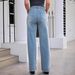 Women's Loose Wide Leg Plus Size Button Flared Jeans Casual Versatile New Clothing_mkmklike.com