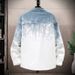 Men's Clothing Denim Jacket Men's Green Personality Large Letter Printing Teenagers Middle School Students Jacket_mkmklike.com