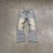 Men's Vintage Washed Straight-Leg Jeans – High-Street Distressed Denim Pants (Black/Light Blue/Gray)_mkmklike.com