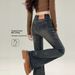 Retro Flared Jeans Women, Autumn 2025 New Style, High-waisted, Stretchy, Slim-fit, Raw Edge, Bootcut Pants For Petite_mkmklike.com