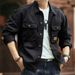 American Workwear Washed Denim Men's Autumn Winter Brand Lapel Jacket Trendy And Cool_mkmklike.com