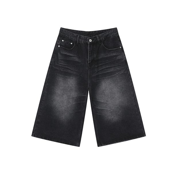 Men's Clothing Summer High Street Profile Wide Leg Drape Seven Point Jeans_mkmklike.com