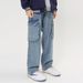 Nordmann Functional Style Cargo Jeans For Men, Autumn And Winter American Retro Large Pocket Casua, Loose Straight-Leg_mkmklike.com