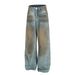Men's Style Straight Fit Mid-Rise Cotton Blend Jeans - Classic Blue Denim Pants For Casual Wear_mkmklike.com
