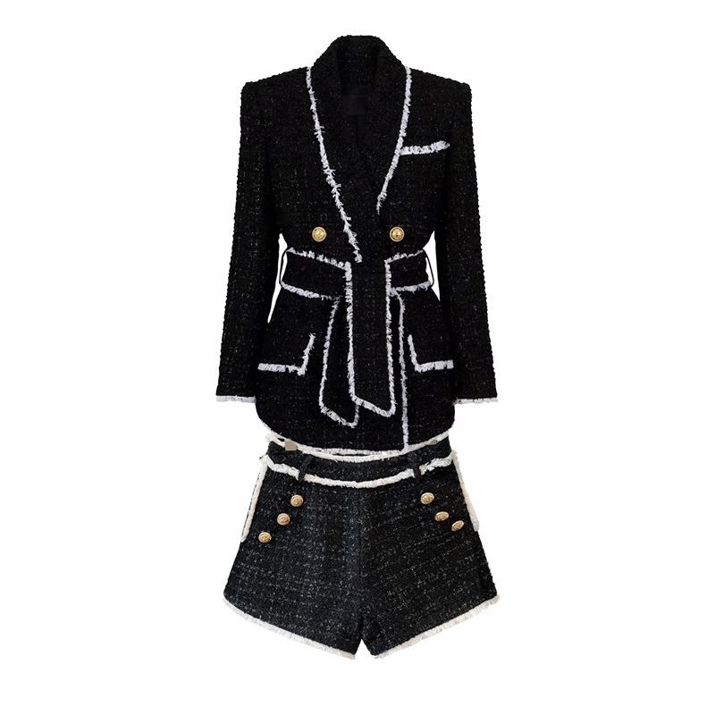 Women's Clothing tweed waist slimming foreign trade supply women's suit shorts suit in stock_mkmklike.com