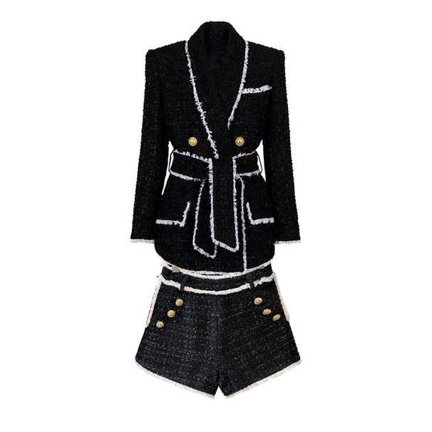 Women's Clothing tweed waist slimming foreign trade supply women's suit shorts suit in stock_mkmklike.com