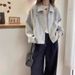 2025 Autumn Turn-Down Collar Regular Shoulder Sweatshirt For Women, Spring Plus Size Fashion Slimming European Style New_mkmklike.com