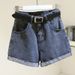 K New Women's High-Waisted Skinny Flare Pants With Hemmed Edges For A Slimming And Versatile Look. Without A Belt_mkmklike.com
