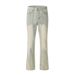 Nordmann American Style Vibe Mud Yellow Dyed Jeans For Men Retro Washed Trendy High Street Loose Straight Casual Long Pants_mkmklike.com