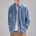 Solid Color Workwear Denim Shirt Men's Trendy Brand Trendy Couple Loose And Cool Shirt Jacket_mkmklike.com