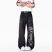 Men's American Style Premium Denim Jeans Spring Trendy Washed Distressed Retro Straight Leg Casual Loose Fit Versatile Long Pants_mkmklike.com