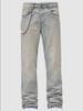 Cross-Border New Men's European And American Street Fashion Ins Hot Style Elastic Stacked Denim Straight-Leg Pants_mkmklike.com
