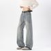 American Retro Lightning Pattern Flared Jeans For Men, Autumn Winter Trendy Brand, Stylish And Slimming, Plus Size,_mkmklike.com