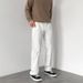 Nordmann White Jeans Men New American High Street Trend Long Spring Autumn Trendy Loose Straight Casual Pants_mkmklike.com