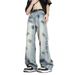 2025 Spring And Autumn New Japanese Straight Jeans Men's And Korean Version Trend Loose Wide Legs Casual Versatile Long Pants Tide_mkmklike.com