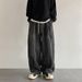 Men's Clothing Washed Jeans Spring And Autumn Retro Loose Wide Leg Handsome Straight High Street Work Pants_mkmklike.com