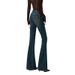 Vintage-Inspired High Waist Stretch Flared Jeans For Women - Retro Slim Fit With Bootcut Leg & Tummy Control (Regular & Long Length Options)_mkmklike.com