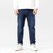 Large Size Men's Spring And Autumn New Simple Jeans Men's Versatile Elastic Business Jeans Men's Fat And Enlarged Pants_mkmklike.com