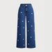 Wide Leg Jeans For Women Style With Small Bow And Small Bow_mkmklike.com