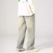 Unisex Vintage Washed Jeans – Loose Straight-Leg Denim Pants With Mud-Dye Effect For Casual & Streetwear_mkmklike.com