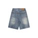 Men's Vintage Washed Distressed Denim Shorts Casual Loose Fit Straight Leg 5-Pocket Summer Shorts_mkmklike.com