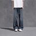 Men's Wide Leg Jeans Loose Straight Fit High Street Casual Pants Retro Workwear Denim Trousers For Spring & Autumn_mkmklike.com