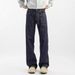 BOY New Color Jeans For Men American Retro Casual Trendy Brand Wide Leg High Street Loose Straight Pants Raw Denim_mkmklike.com