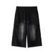 Summer Premium Washed Cotton Cargo Shorts For Men – Retro Style (Black, Sizes M-5xl) Non-Stretch Integrity_mkmklike.com
