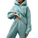 Women's Clothing sweatshirt set solid color casual fashion sports trousers two piece drop shipping_mkmklike.com