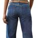 Women's Straight Leg Relaxed Fit Stretch Denim Jeans - Classic Blue & Black - Mid Rise Comfort For Casual & Streetwear_mkmklike.com