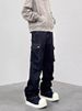 Trendy Men's Spring And Autumn New Style Letter Jeans Hip Hop Ins Trend High Street Fashion Cool Long Pants_mkmklike.com
