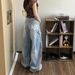 Men’s Clothing Large Size Retro High Street National Trend Letter Print Design Scimitar Jeans Versatile Casual Straight Wide Leg Pants_mkmklike.com