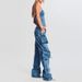 Women's clothing Spring New Fashion High Street Design Pocket Stitching Workwear Style High Waist Straight Denim Pants Women_mkmklike.com