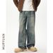 Men's Clothing Washed Jeans Men's Autumn Straight Floor Mopping Pants_mkmklike.com