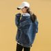 Chicco Plus Size Jacket Women Korean Style Spring Autumn Mid-Length Versatile Loose Denim Coat_mkmklike.com