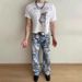 Men's Clothing Independent Version UC85 Conley Digital Direct Injection 3D Printing Destroyed Erosion Jeans Niche Wide Leg Men's And Women's Trousers_mkmklike.com